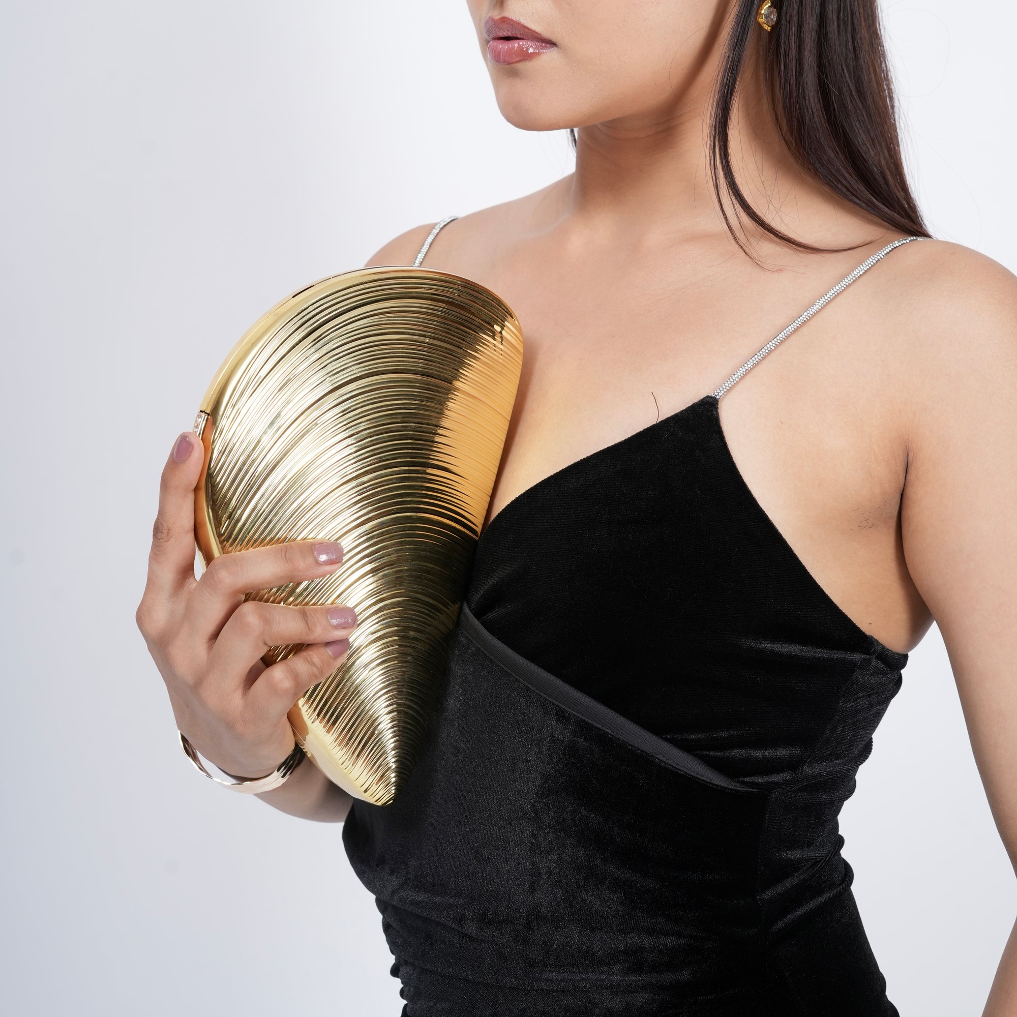 Zyra Clutch Bag in Golden - Idaya Luxe