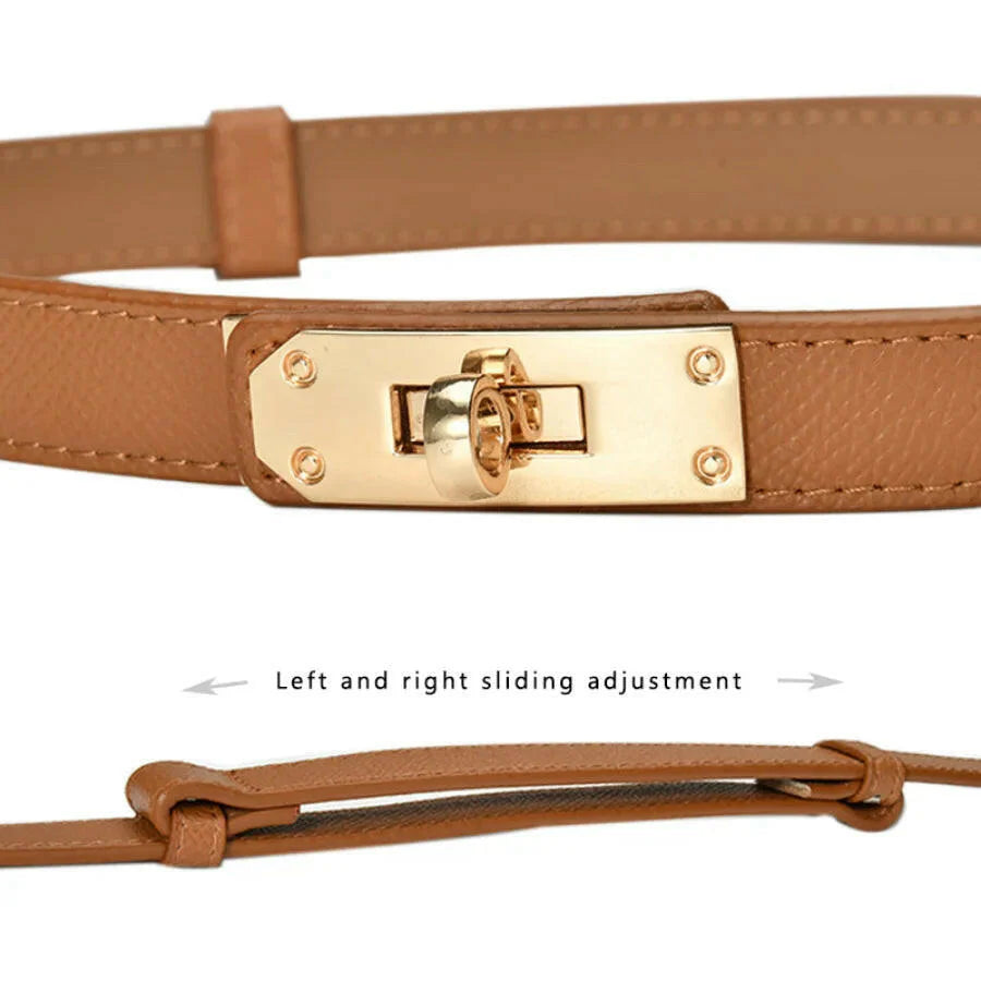 Zia Lock Belt in Brown - Idaya Luxe
