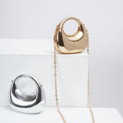 Mini Zerene Clutch in Silver - Idaya Luxe