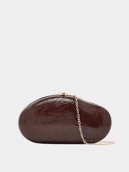Oro Clutch Bag in Burgundy