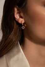 Nira Heart Earrings