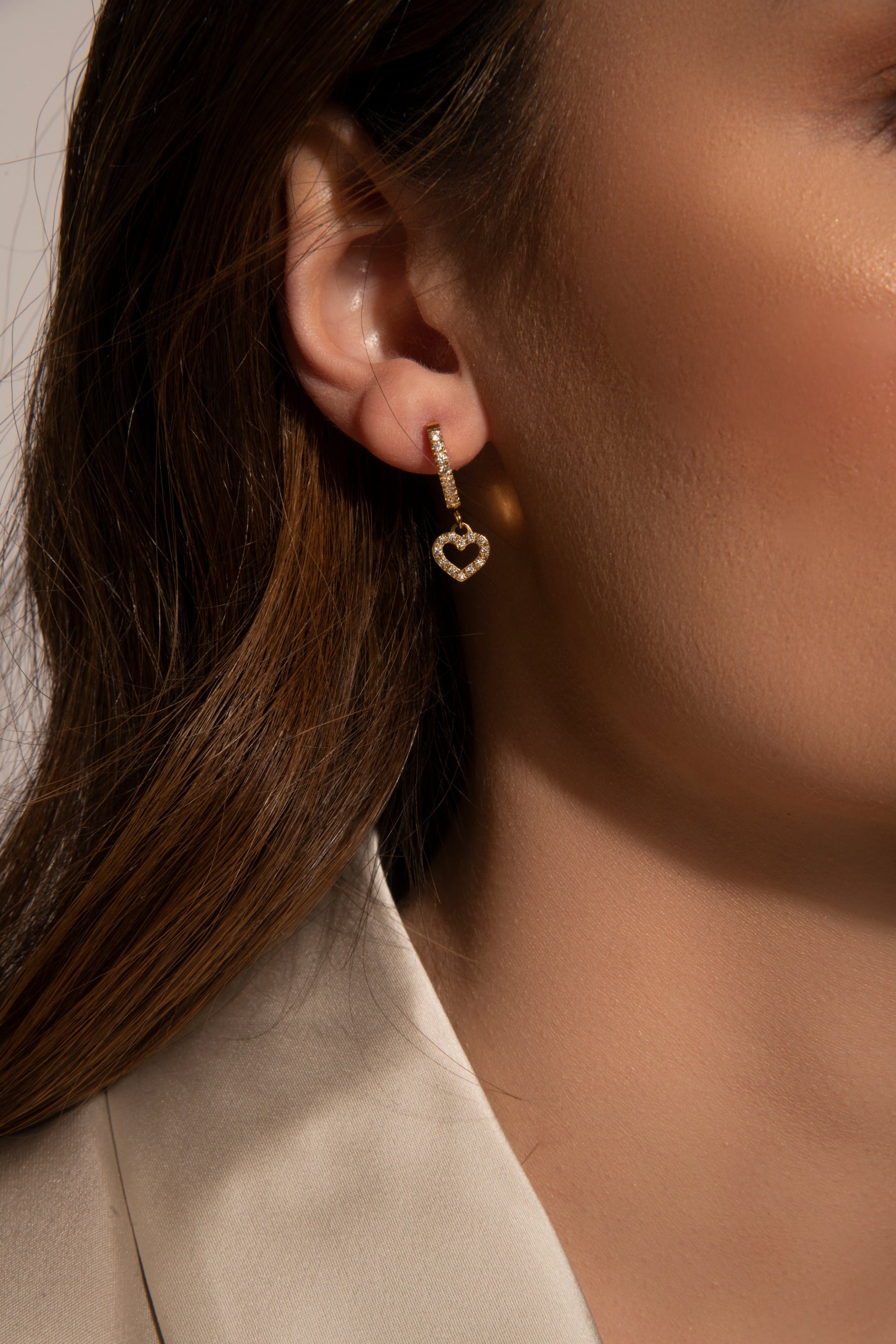 Nira Heart Earrings