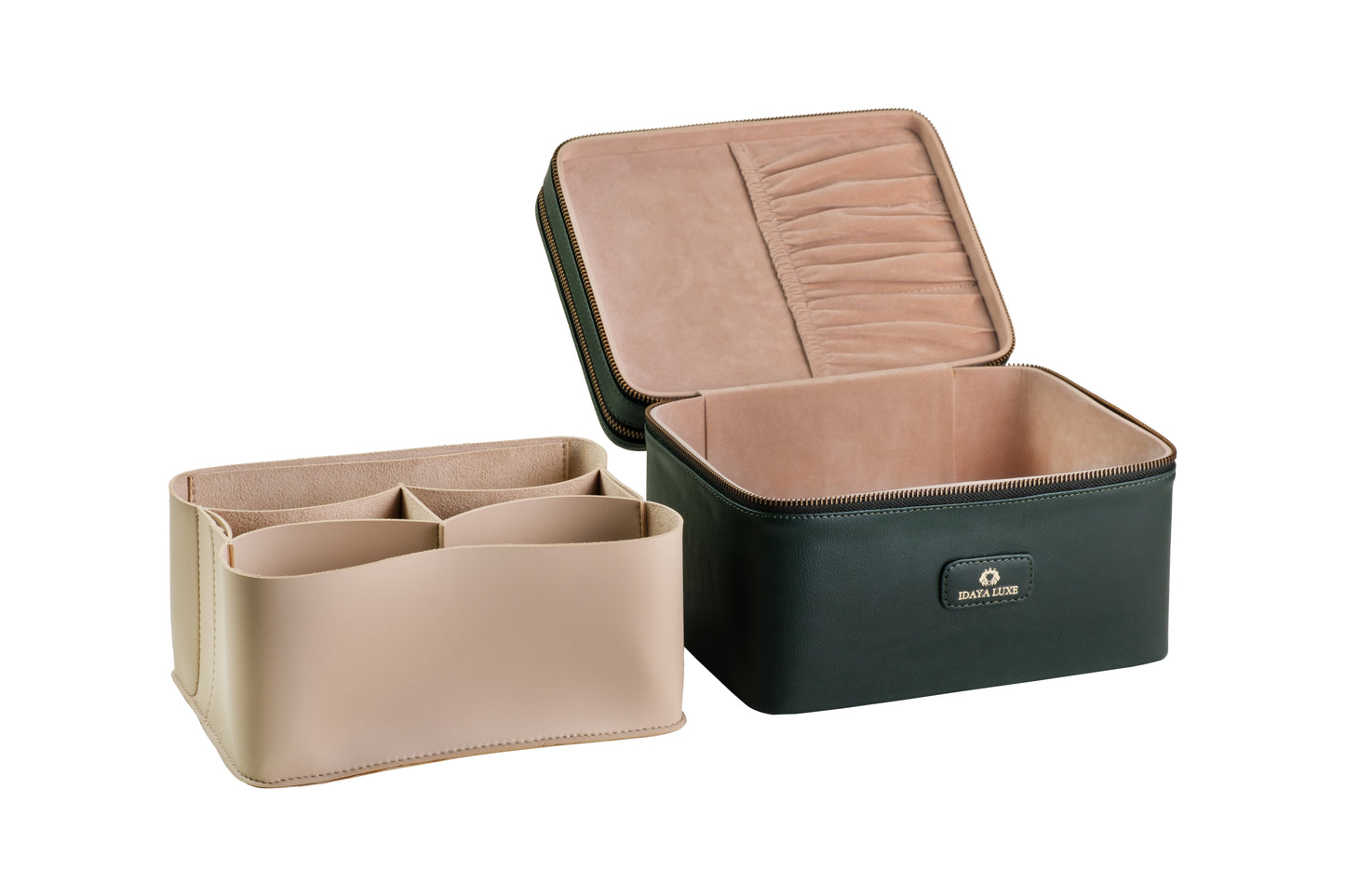 Luna Vanity Case in Bottle Green