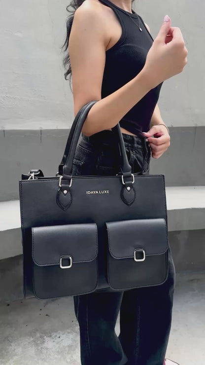 Juno Work Tote in Black